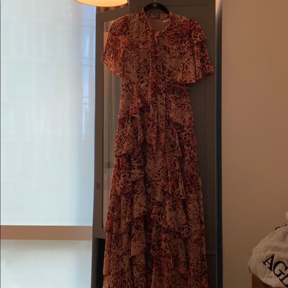 Farrow long red pattern dress - PERFECT CONDITION
